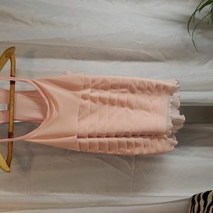 Peach racerback layered chiffon tank. Sz. Xl